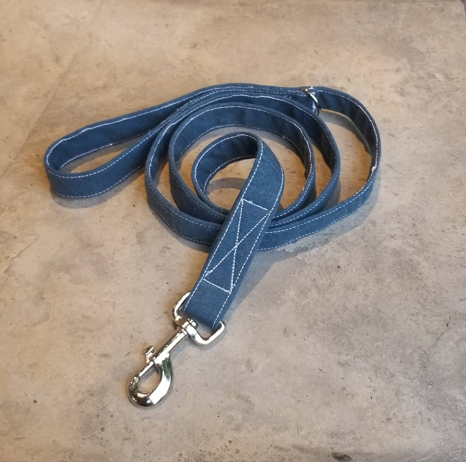Dark Teal Canvas Dog Leash Etsy