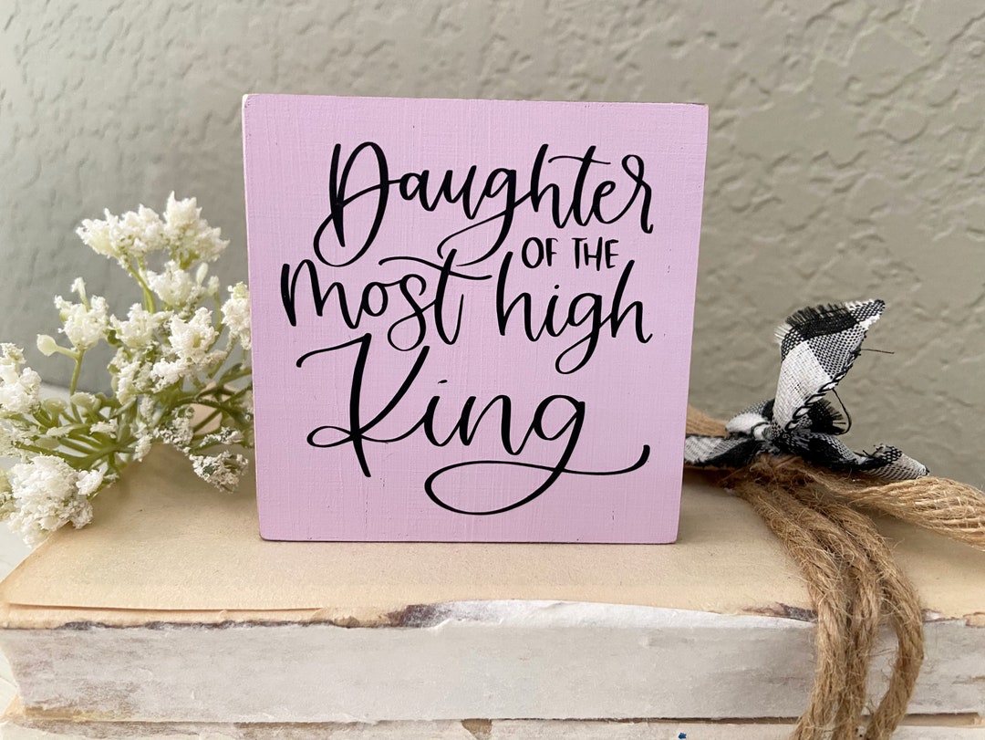 Christian Wood Block, Religious Shelf Sitter, Tiered Try Sign