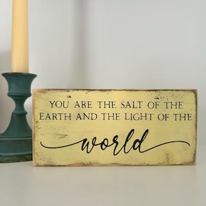 Scripture Block Sign, Christian Shelf Sitter, Inspirational Home Decor