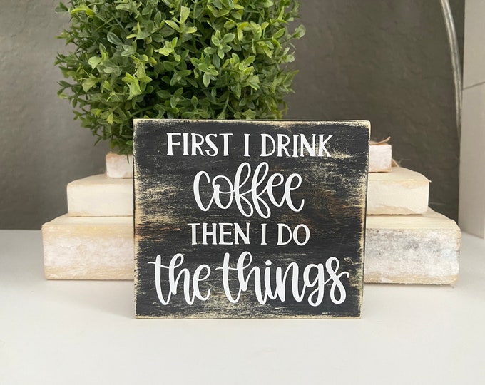 Coffee Block Sign, Coffee Bar Decor, Funny Coffee Block, Coffee Shelf ...
