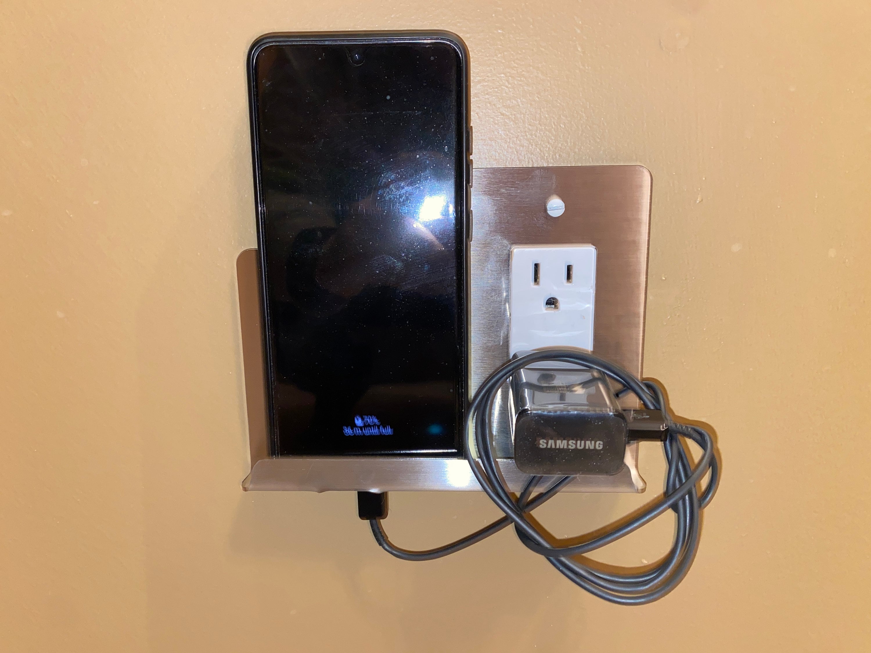 Receptacle Cover With Added Cell Phone Shelf Etsy