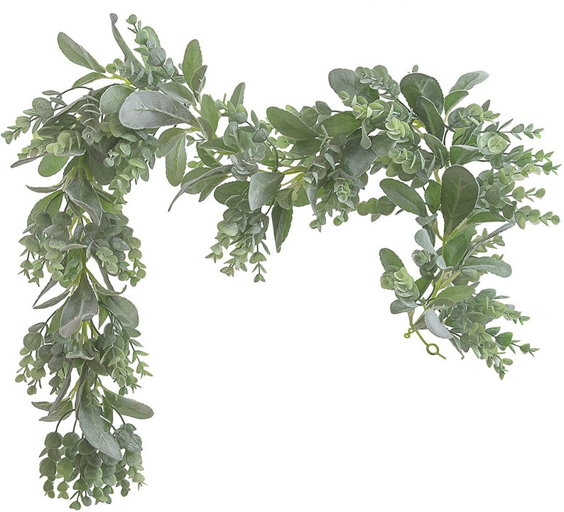 Lambs Ear Garland Eucalyptus Garland Farmhouse Table Etsy