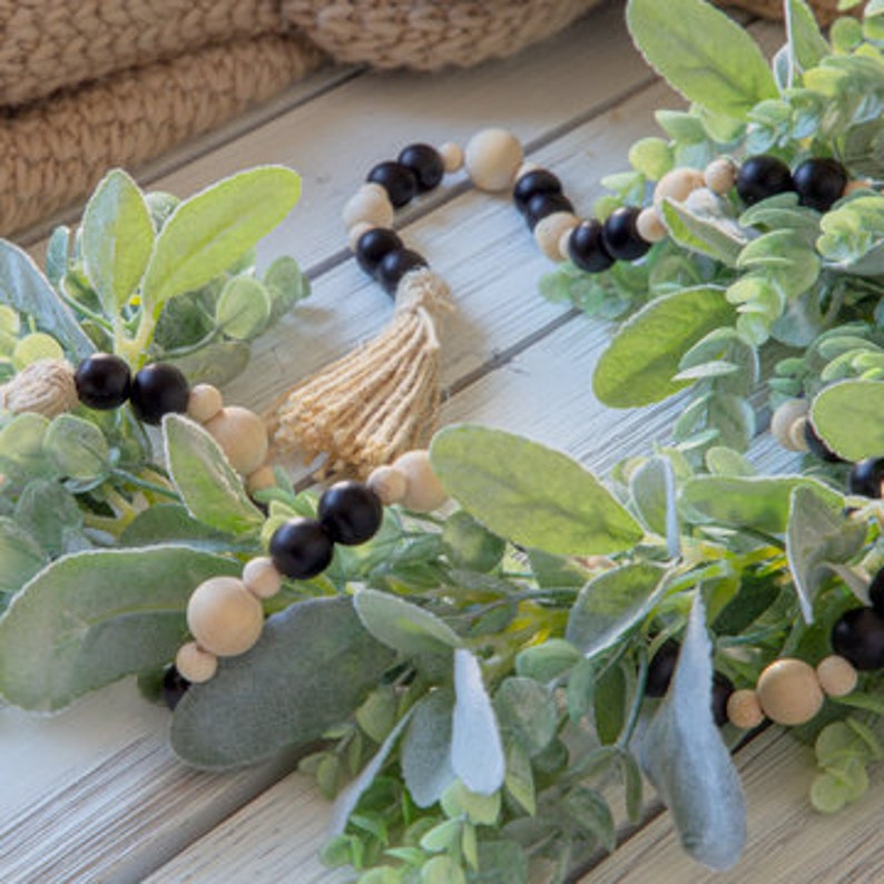 Lambs Ear Garland Eucalyptus Garland Farmhouse Table Etsy