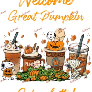 Welcome Great Pumpkin Spice Latte PNG