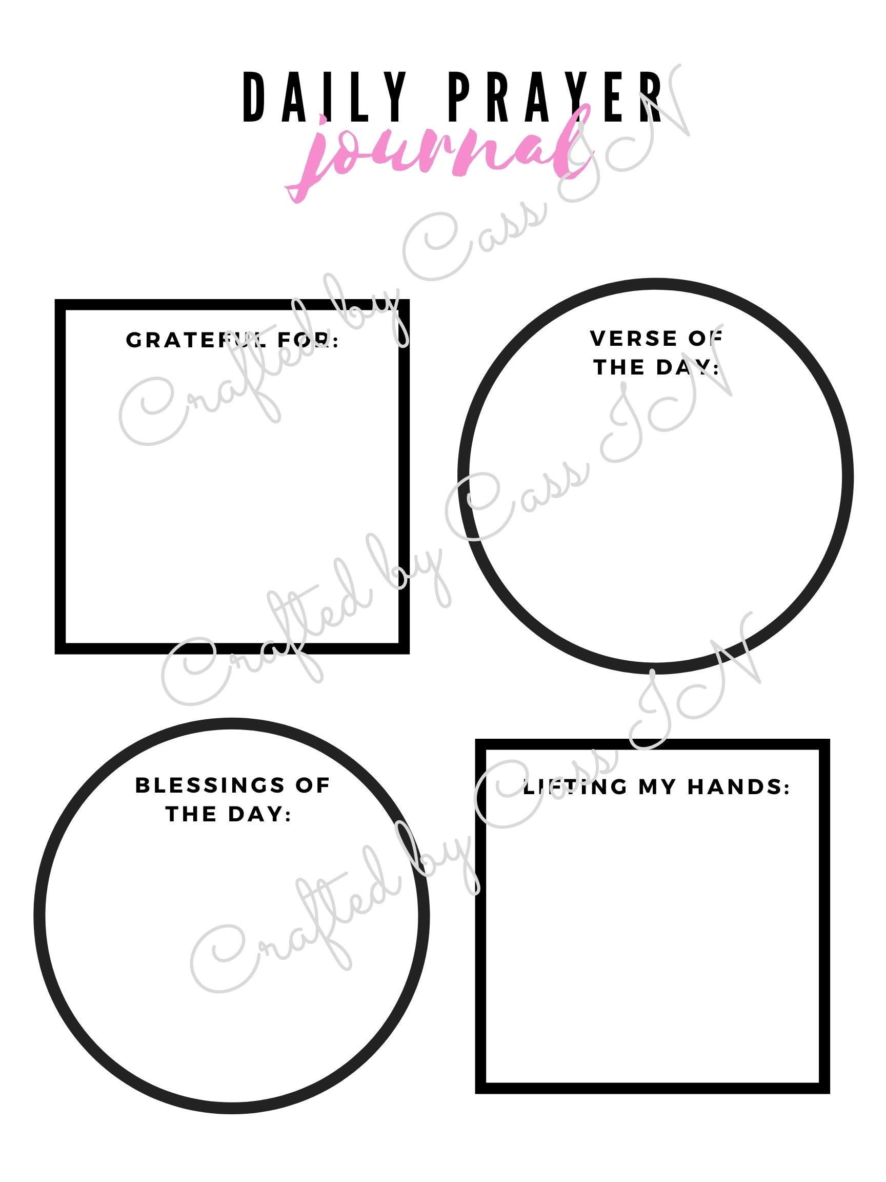 Daily Prayer Journal Template | Etsy