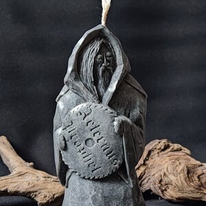 Black metal Monk Candle, Death metal Monk Sculpture, Gothic candle Monk Candle