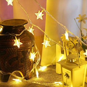 LED Star Lights Battery Garden Fairy String Micro Wedding Party Bedroom ...