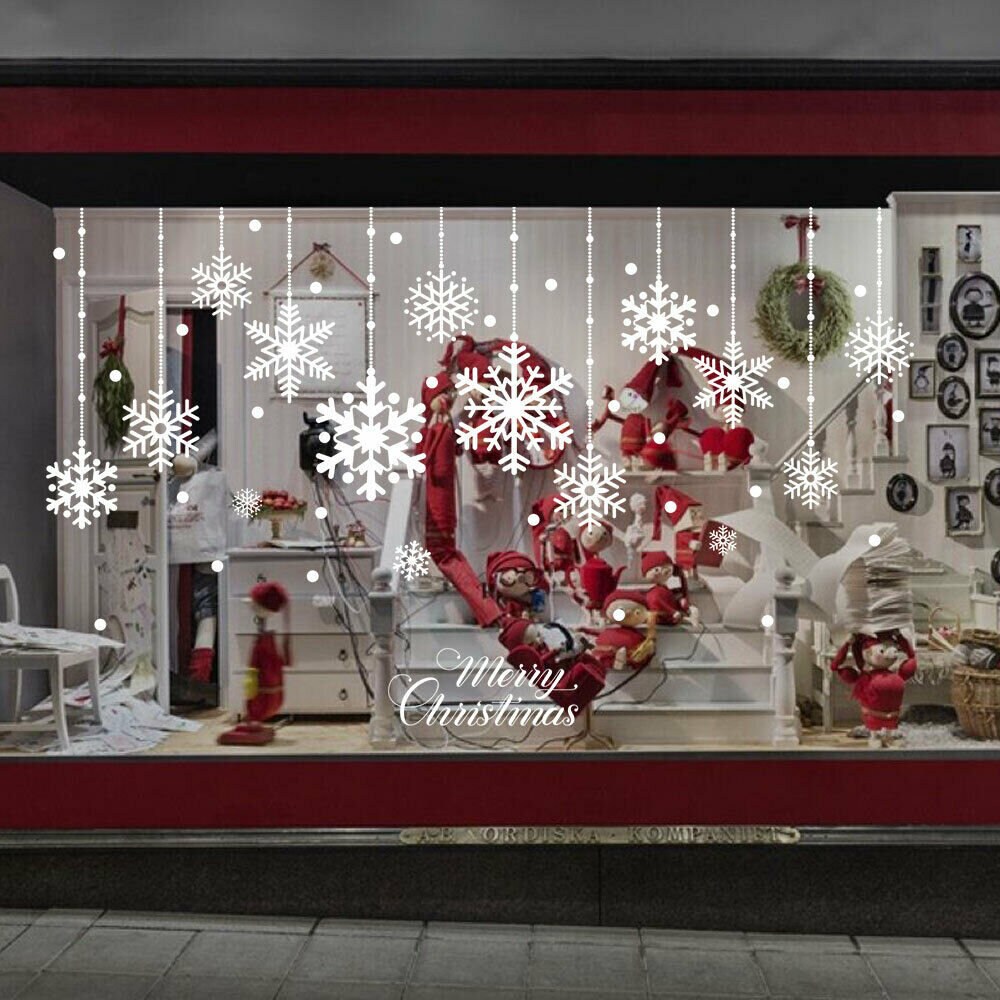 Christmas Window Stickers Decal Reusable Self Cling Xmas Etsy UK