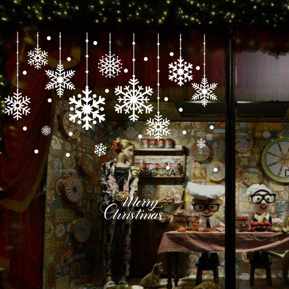 Christmas Window Stickers Decal Reusable Self Cling Xmas Etsy UK