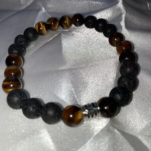 Tiger Eye & Lava beaded Bracelets