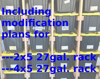 Tote storage rack plans: 27 gallon and 55 gallon HDX tote plans)