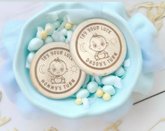 Entscheidung Münze, Elternpaar Geschenk, Geschenk Münze für Eltern, werdende Eltern, Neugeborene Geschenke, Babypartygeschenke, Baby und Eltern