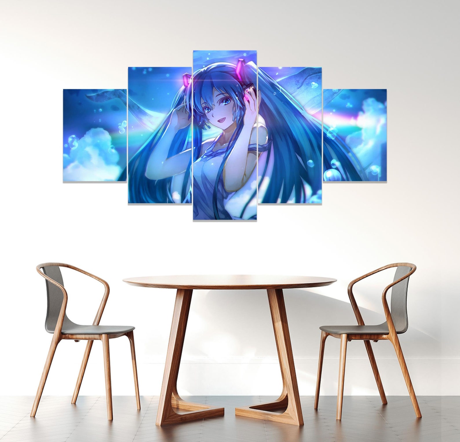 Japanese Anime Manga Canvas 5 Panel Framed Anime Girl Canvas Etsy