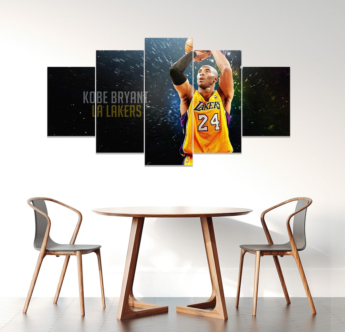 Kobe Bryant Canvas 5 Panel Framed Kobe Bryant Canvas Wall Etsy