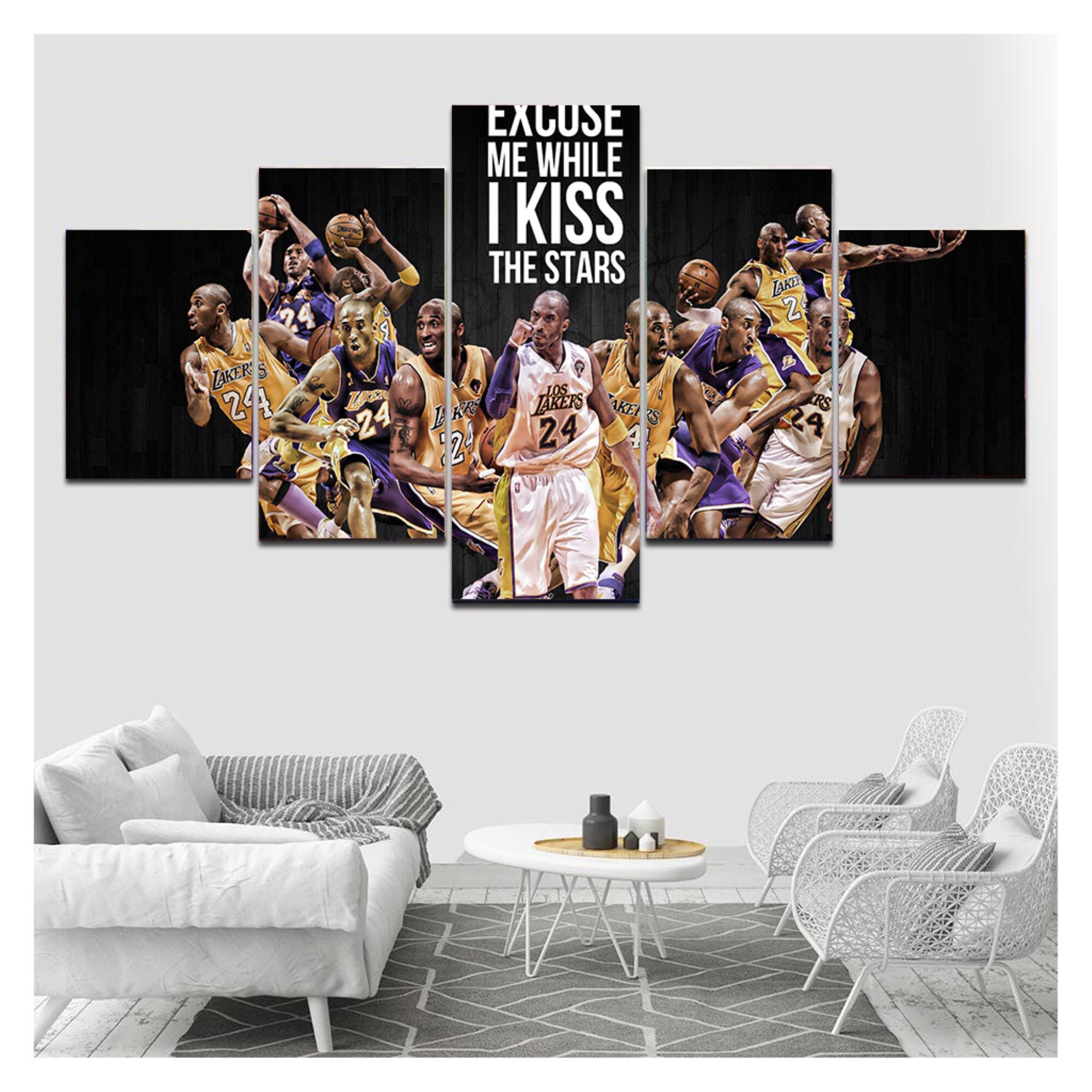 Kobe Bryant Canvas 5 Panel Framed Kobe Bryant Canvas Wall Etsy