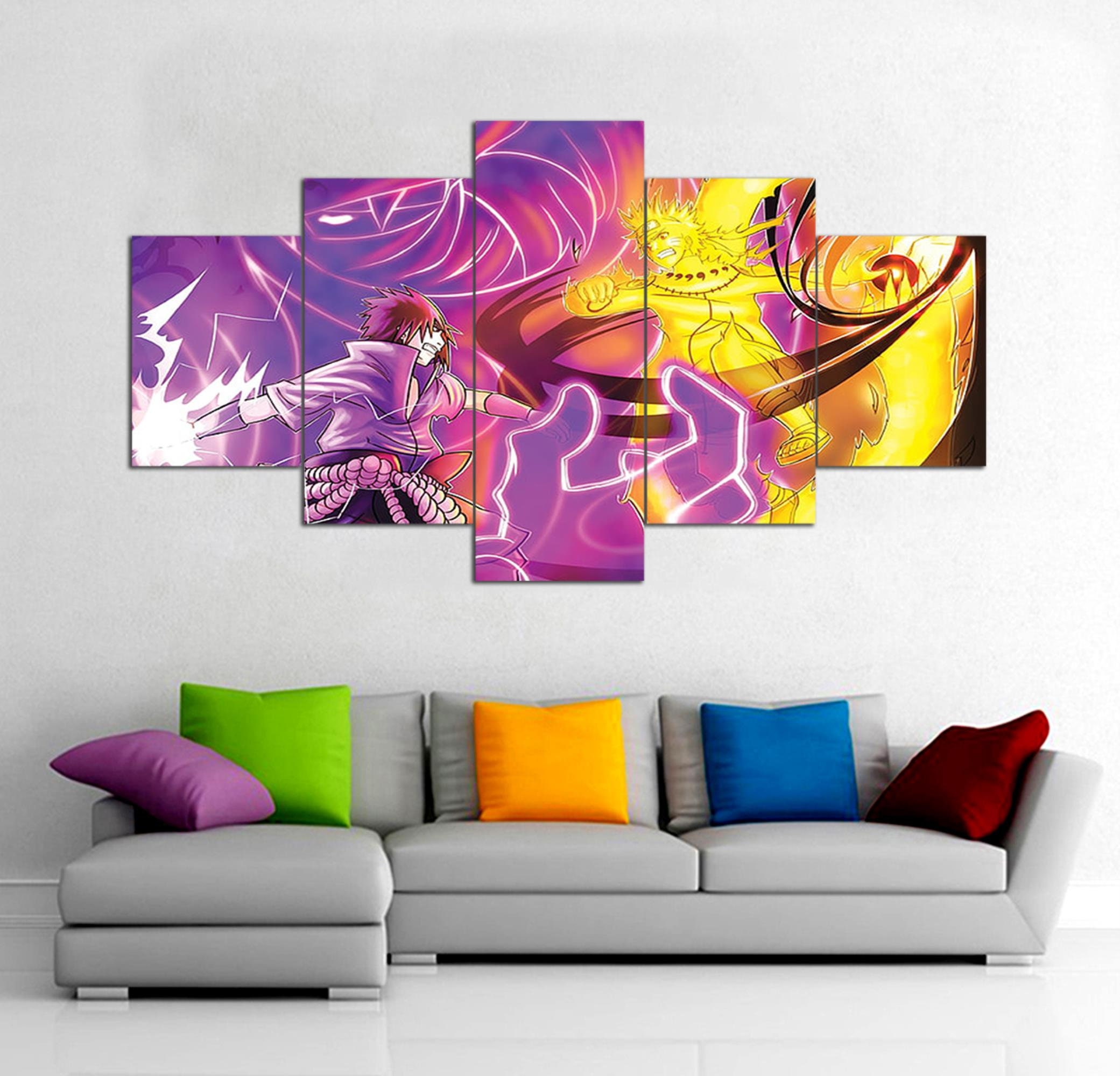 Japanese Anime Manga Canvas 5 Panel Framed Naruto Canvas 5 | Etsy