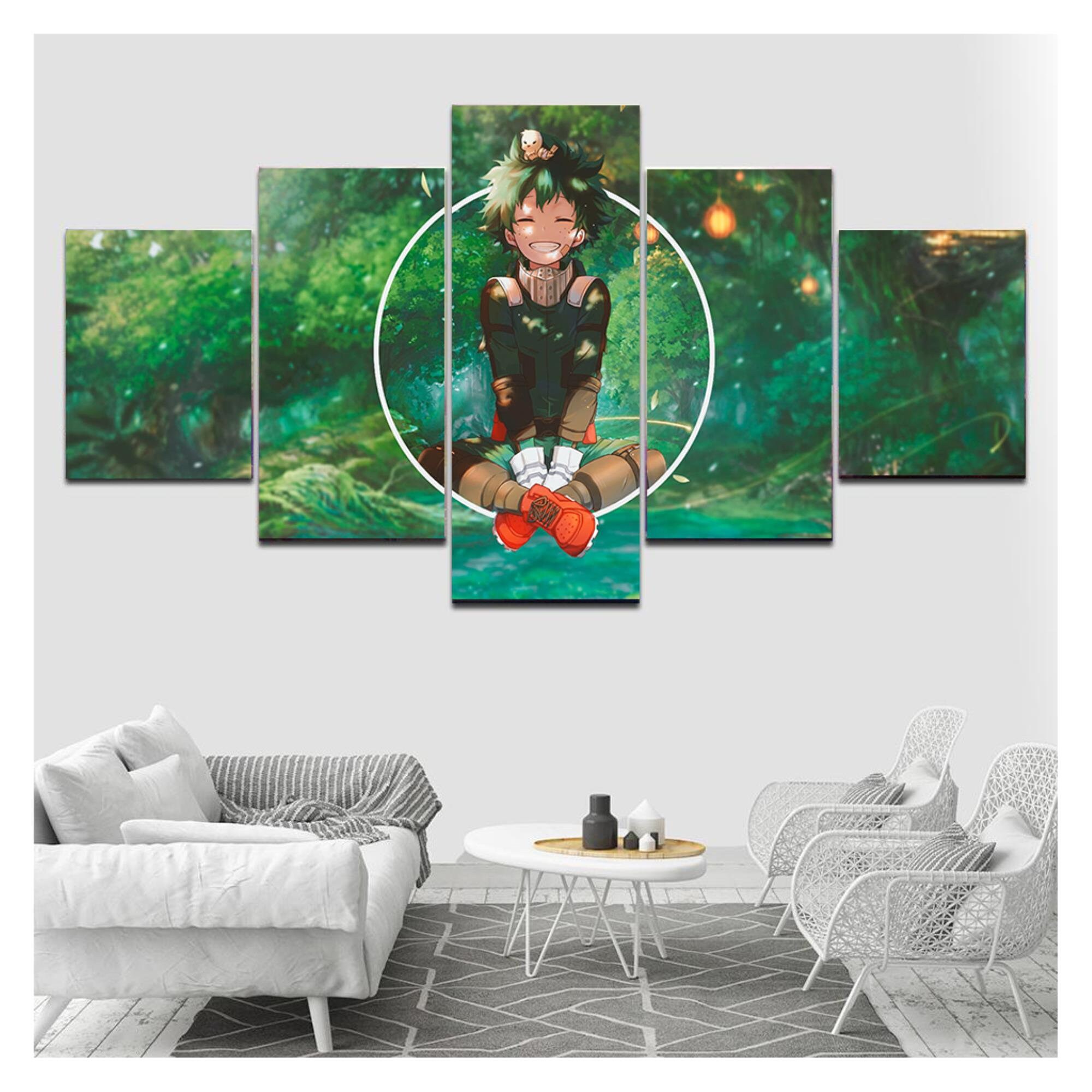 Japanese Anime Manga Canvas 5 Panel Framed My Hero Academia Etsy
