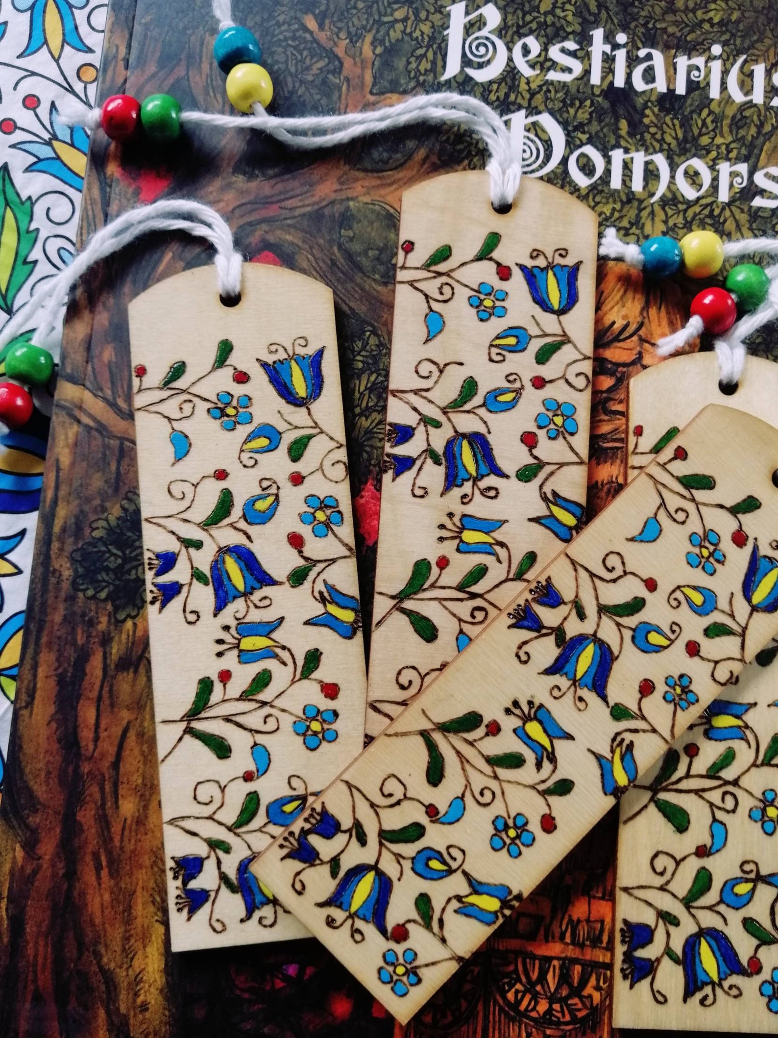 Ręcznie Robiona Zakładka Do Książki Ręcznie robiona drewniana zakładka do książki z motywem | Etsy