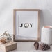 Printable Watercolor Joy Wreath Christmas Decoration Minimal Quote ...