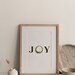 Printable Watercolor Joy Wreath Christmas Decoration Minimal Quote ...