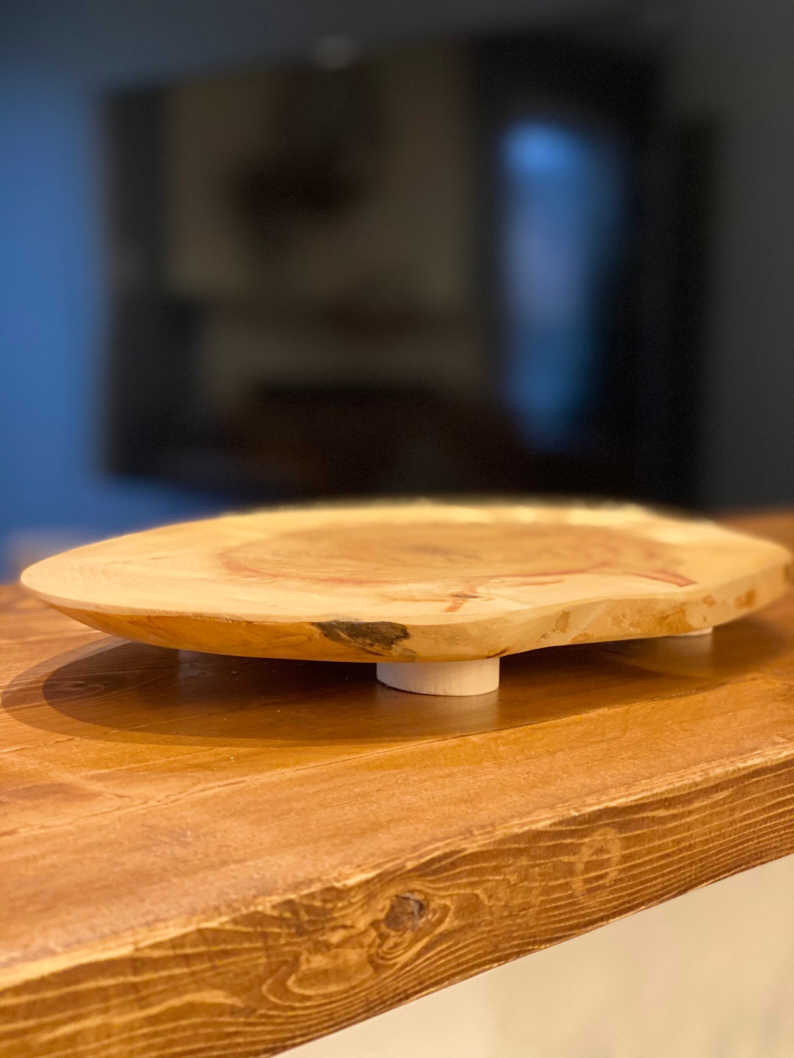 Solid Wood Footed Tray Etsy