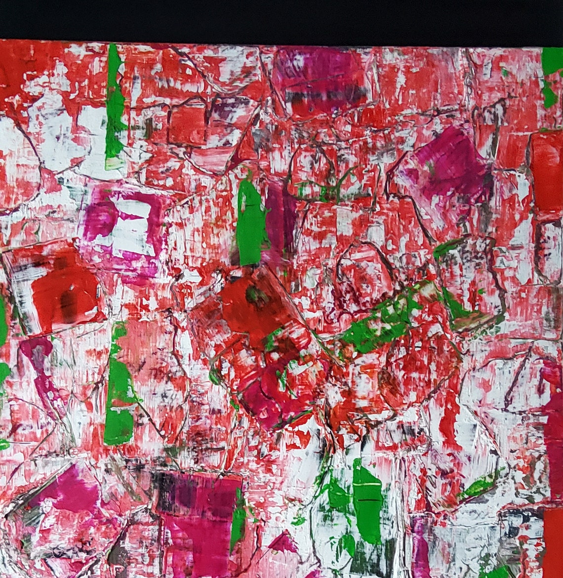 Acrylic painting acrylic painting abstract spatula technique Etsy