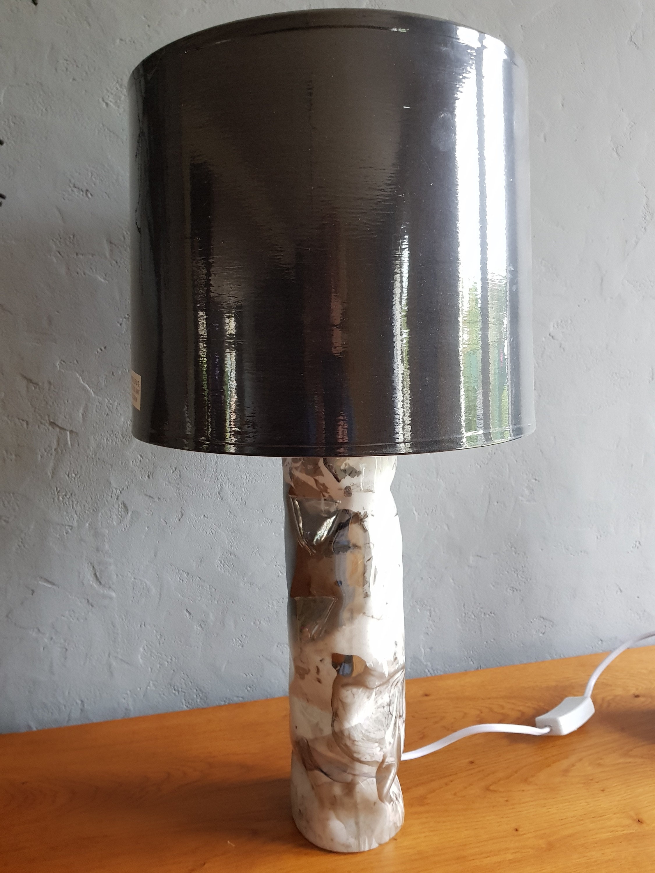 Lampe en Porcelaine Moderne à Effets Marbrés