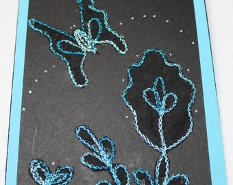 Stitched Floral Series Card 16