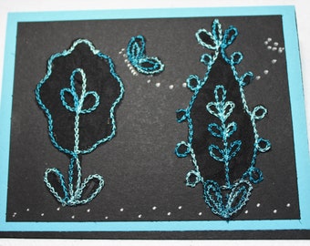 Stitched Floral Series Card 24