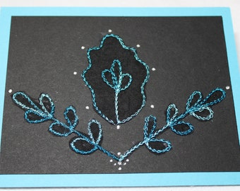 Stitched Floral Series Card 13