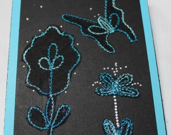 Stitched Floral Series Card 17