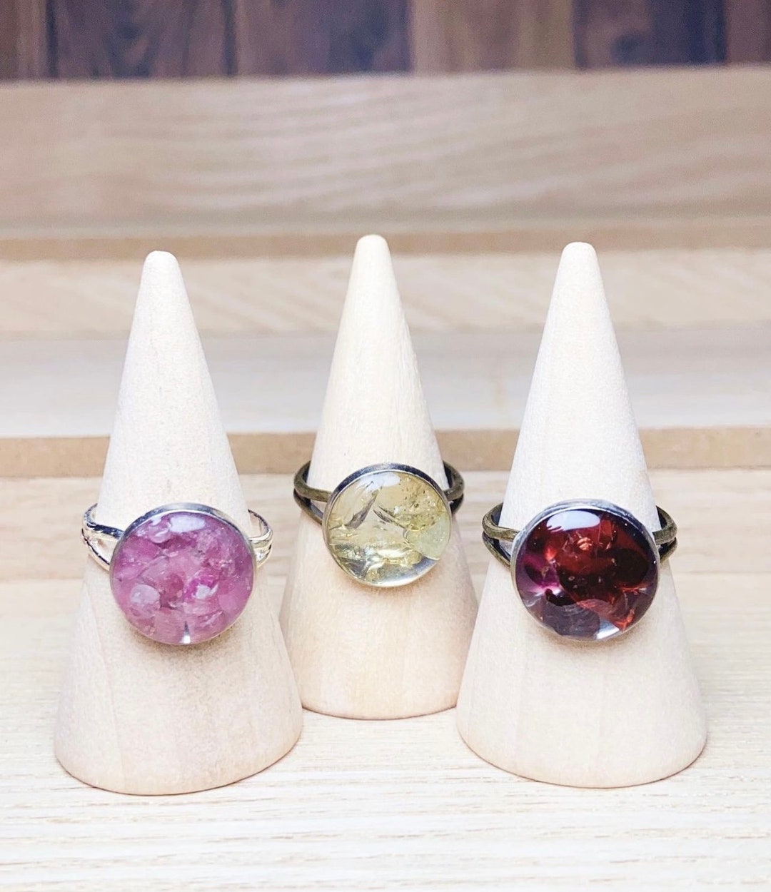 Adjustable Gem Rings - Etsy