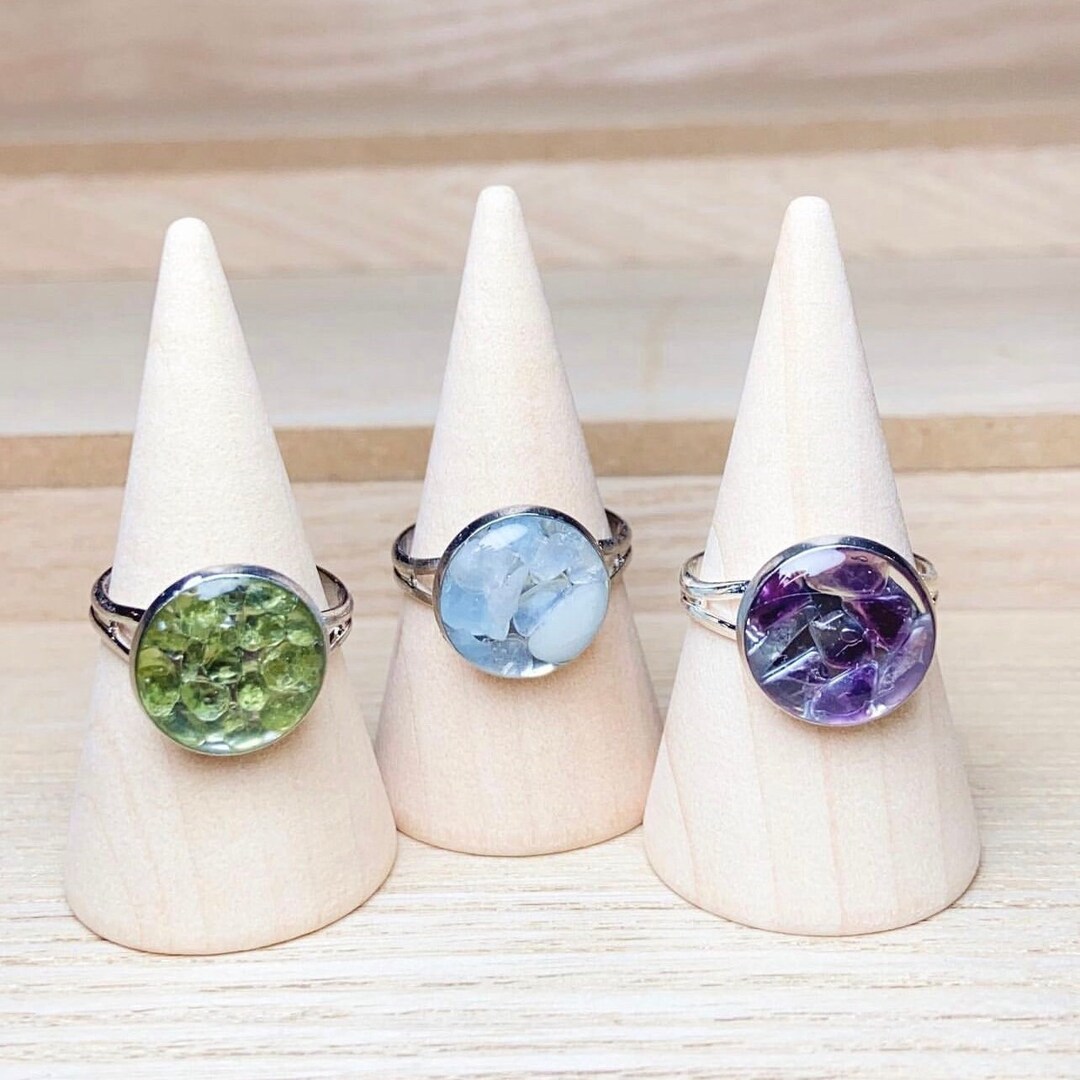 Adjustable Gem Rings - Etsy