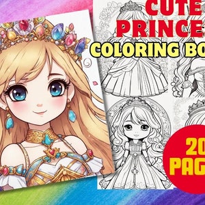 Cute Princess Coloring Book Pages - Variety of Princess Coloring Pages for Girls - Girl Princesses & Animal Princesses - Printable Princess