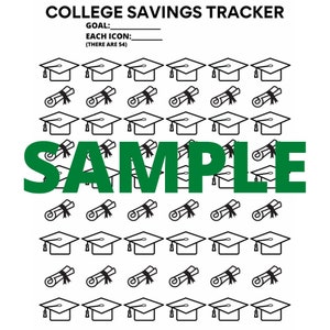 Printable College Savings Tracker, 529 Plan Tracker, College Fund Coloring Tracker Printable Page