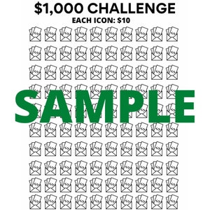 Save 1000 Money Saving Challenge Coloring Tracker Printable Page