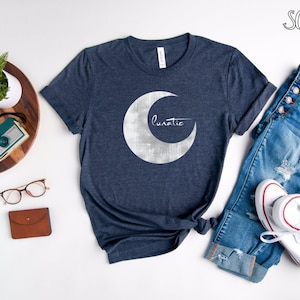Lunatic Shirt | Moon Child Tee | Boho T-shirt | Moon Cycles | Tarot | Astrology | Full Moon | Eclipse | Energy | Solstice | Horoscope | Gift