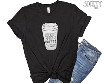 I Like My Sugar With Coffee & Cream Shirt | Song Lyrics Tshirt | Beastie Boys Tee | Coffee Lover | Music Fan | Intergalactic | 90’s | Gift