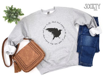 Blackbird Beatles Lyric Shirt / Blackbird cantando en la camiseta Dead of Night / Beatles Tee / Music Fan / Inspirational /Letra de la canción / Boho