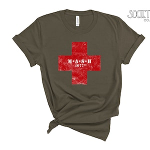 MASH Shirt | 4077th Division Tshirt | M*A*S*H Tee | 70s | 80s | TV Sitcom | Military Army | Hawkeye | Hot Lips Houlihan | Radar | Trapper