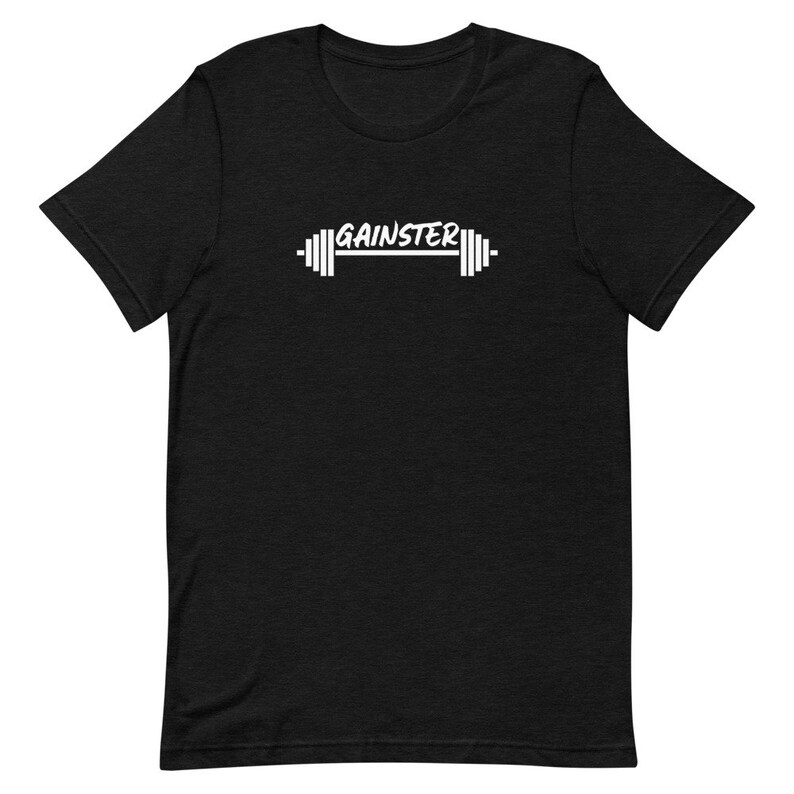 Inspiration Fitness T-shirt Weights Power Lifting Funny Gym Shirt Gainster Shirt Motivation Workout Gym Tee Gains Gift