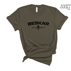 The Mandalorian Shirt | Star Wars T-shirt | Beskar Metal Works | Mythosaur Skull | This is the Way | Mando Armour|Star Wars Fan Gift| Disney