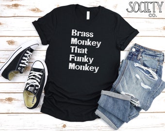 Koszulka Brass Monkey That Funky Monkey | Koszulka Beastie Boys | Koszulka z tekstem piosenki | Licencja na sprzedaż | Lata 80. | Lata 90. | Hip Hop | Rap | Prezent dla fana muzyki