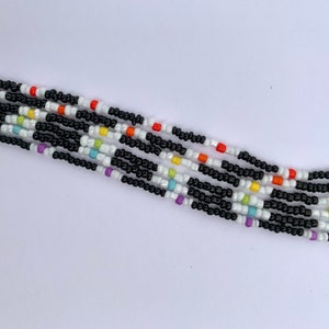 Perlen bunte Halsband rot, Orange, gelb, grün, blau, lila