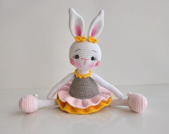 Amigurumi Hase, Häkelhase, Mädchen und Junge Hase Puppe, Schlafgefährte, Geschenk für Neugeborene, Geschenk für Kind, Häkelhase, Hasenpuppe