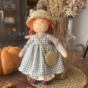 Waldorf doll, handmade toy, Natural materials, Organic cotton, soft doll, Montessori toy, Eco-friendly gift, Play Mate, Mother&#39;s day Gift