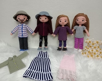 Amigurumi doll, custom amigurumi doll, personalized amigurumi doll, soft doll, mine mi doll, ooak doll