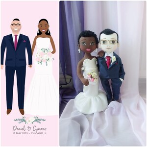 Best Mother&#39;s Day Gift, Bride And Groom Personal Doll, Personalized Rag Doll, Custom Rag Doll, Look a Like Doll, Custom Soft Doll, Playmate