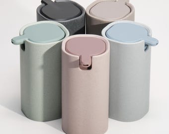 Modern Resin Liquid Soap Dispenser: Easy-Press Pump, 10oz Reservoir, Sophisticated Colors