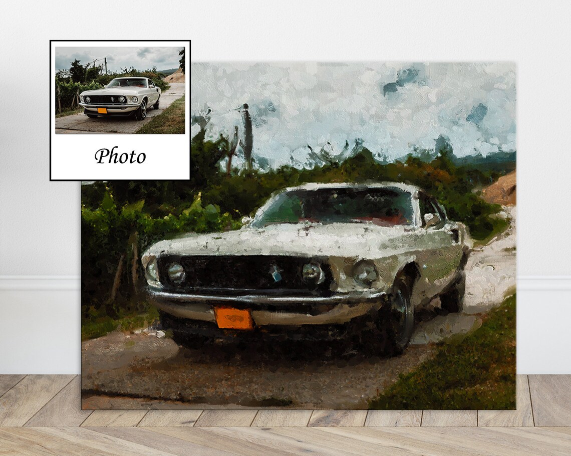 Custom Car Oil Portrait Painting Car Oil Painting Custom Car Etsy